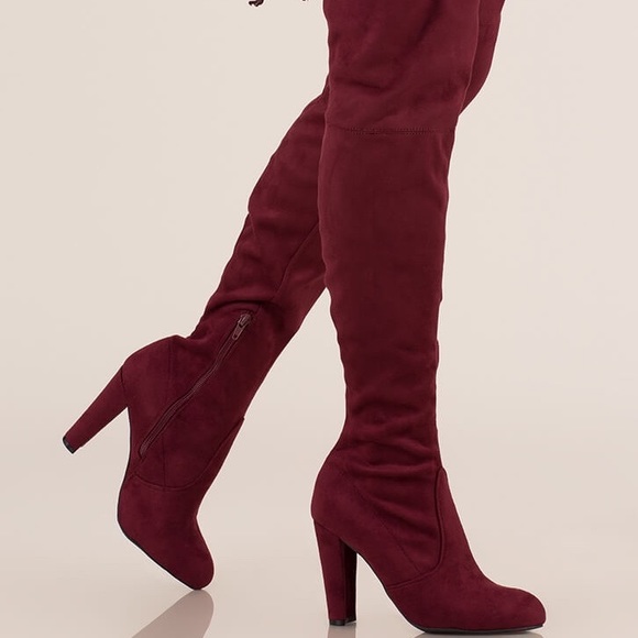 NWOT Wild Diva over the knee heeled boots - Picture 1 of 8